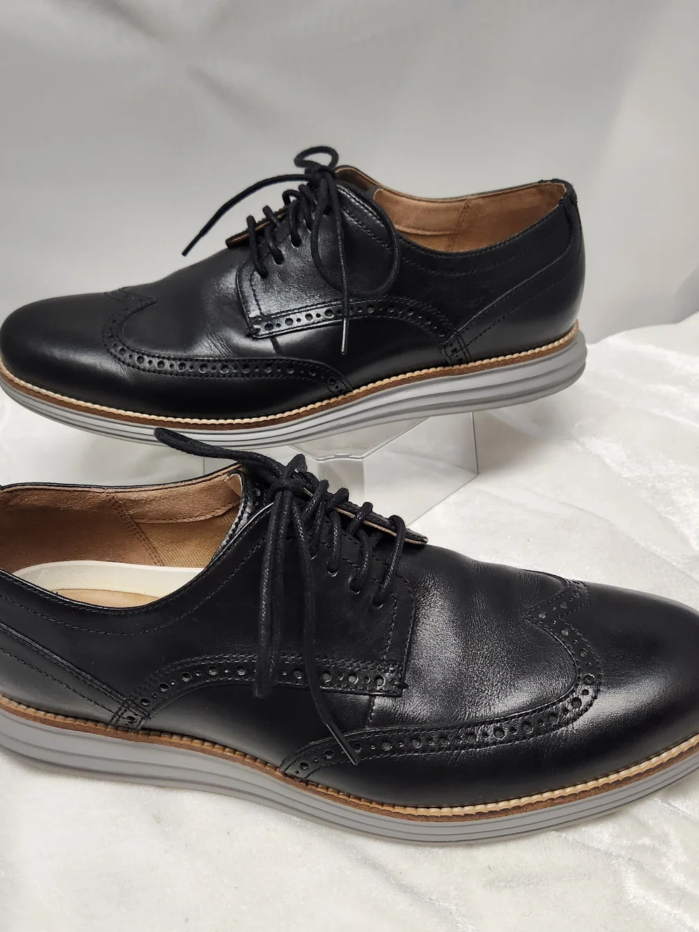 Cole Haan Black Wingtip Derby with Contrasting Sole